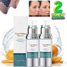 2PACK - Total Package Serum,All-In-One Vitamin C, Hyaluronic Acid,Peptides Serum