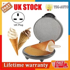 1200W Electric Ice Cream Cone Maker, Nonstick Waffle Cone & Bowl Stainless Steel