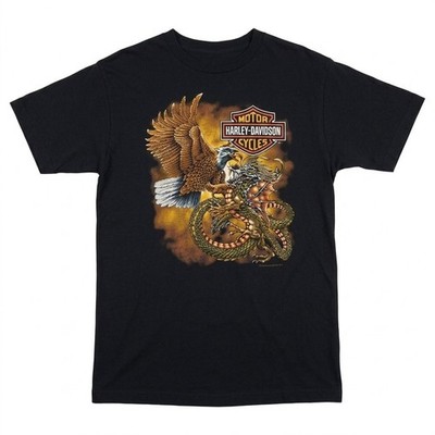 Vintage 1988 Harley Davidson Eagle vs Dragon Holoubek Single Stitch TShirt Large