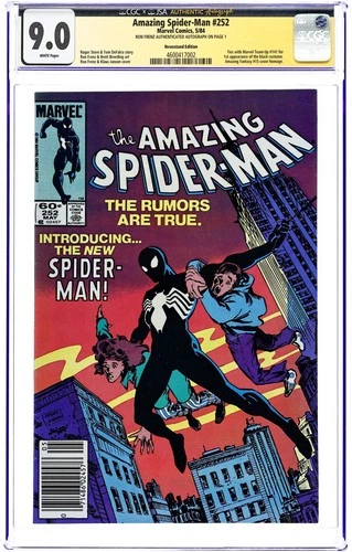 Amazing Spider-Man #252N Newsstand Variant CGC 9.0 JSA Frenz 1984 4600417002