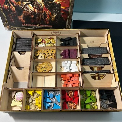 Lords of Waterdeep Board Game w/ Broken Token Wood Organizer Complete D&D WotC