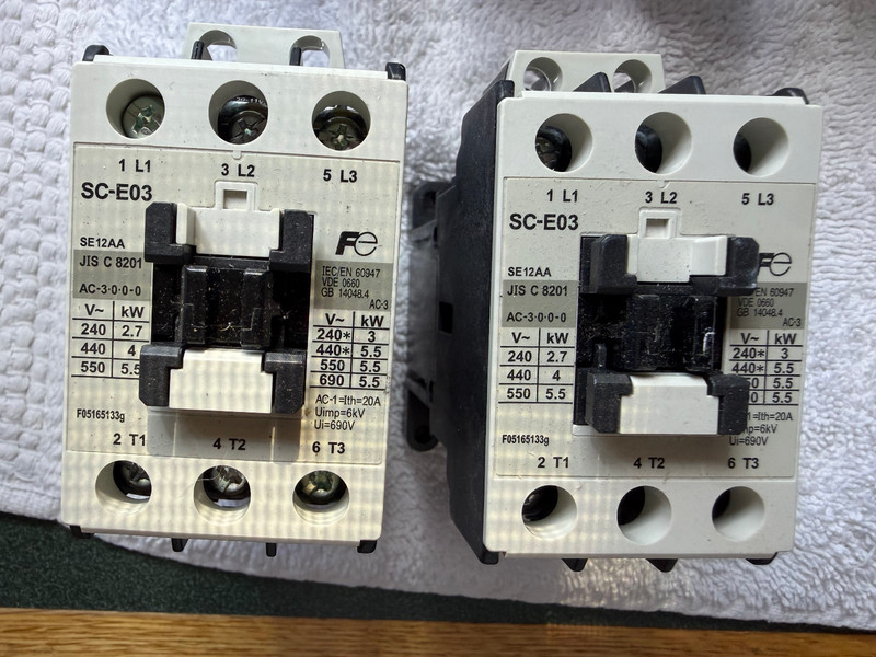 FUJI SC-E03 110VAC Magnetic Contactor As Is Price per Pair