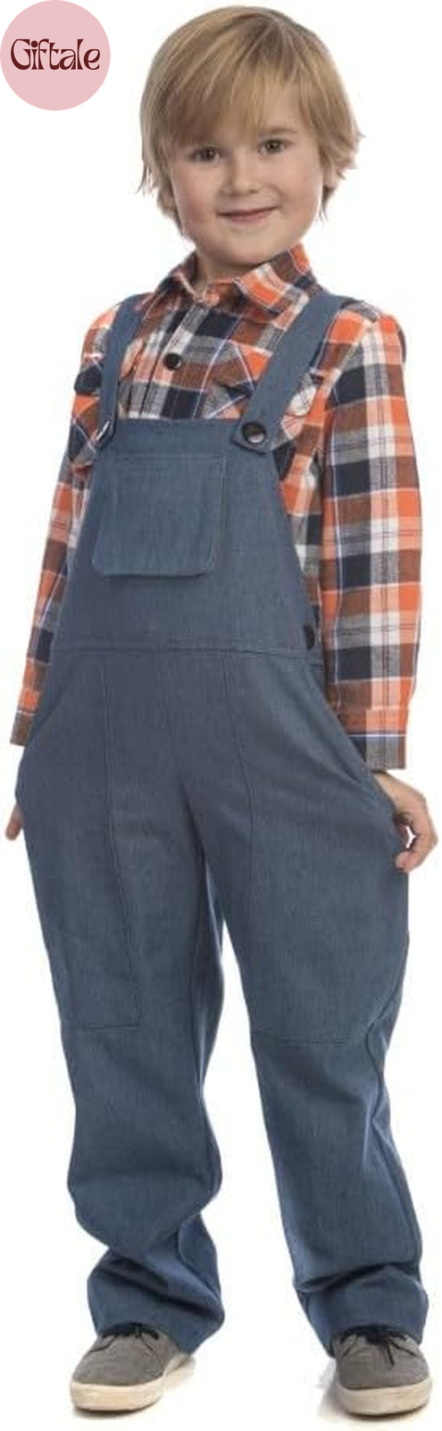 Disfraz de granjero para niños - Mono y camisa de granjero para niños y niñas