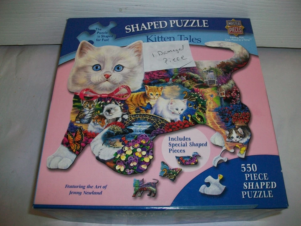 Lot of 4 - 500-550 pc Jigsaw Puzzles Cats & Dogs-(2) shaped puzzles - Image 4 of 4