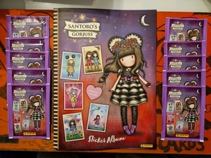 SANTORO'S GORJUSS 2025 Panini Sticker Collection EMPTY ALBUM + 10 PACKS