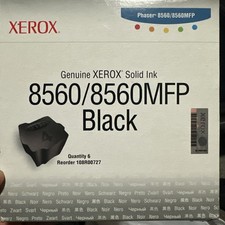 Genuine Xerox 8560/8560MFP Black Solid Ink Phaser 108R00727 Box with 6