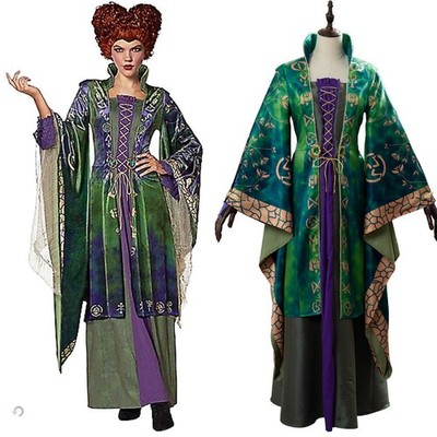 Hocus Pocus Winifred Sanderson Cosplay Costume Suit Outfit Halloween Dress Apron