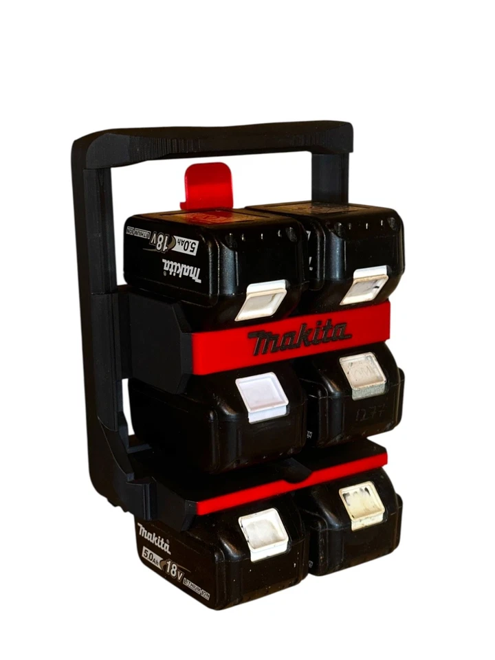 Makita 18V PACKOUT compatible 6 battery caddy Makita LXT x Milwaukee PACKOUT - Image 3 of 4