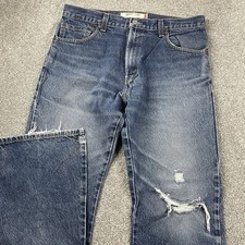 Y2K Levi's 517 Jeans Men 34x30 Fit 34x31 Great Fade Bootcut Cowboy Distressed