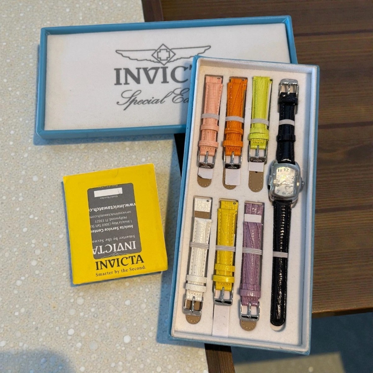 Invicta Lupah Special Edition MOP Dial Watch Set w/ 7 Bands  display picture 2