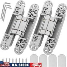 Invisible Door Hinges Heavy-Duty 180° Adjustable Concealed Hinges 88 lbs Load US
