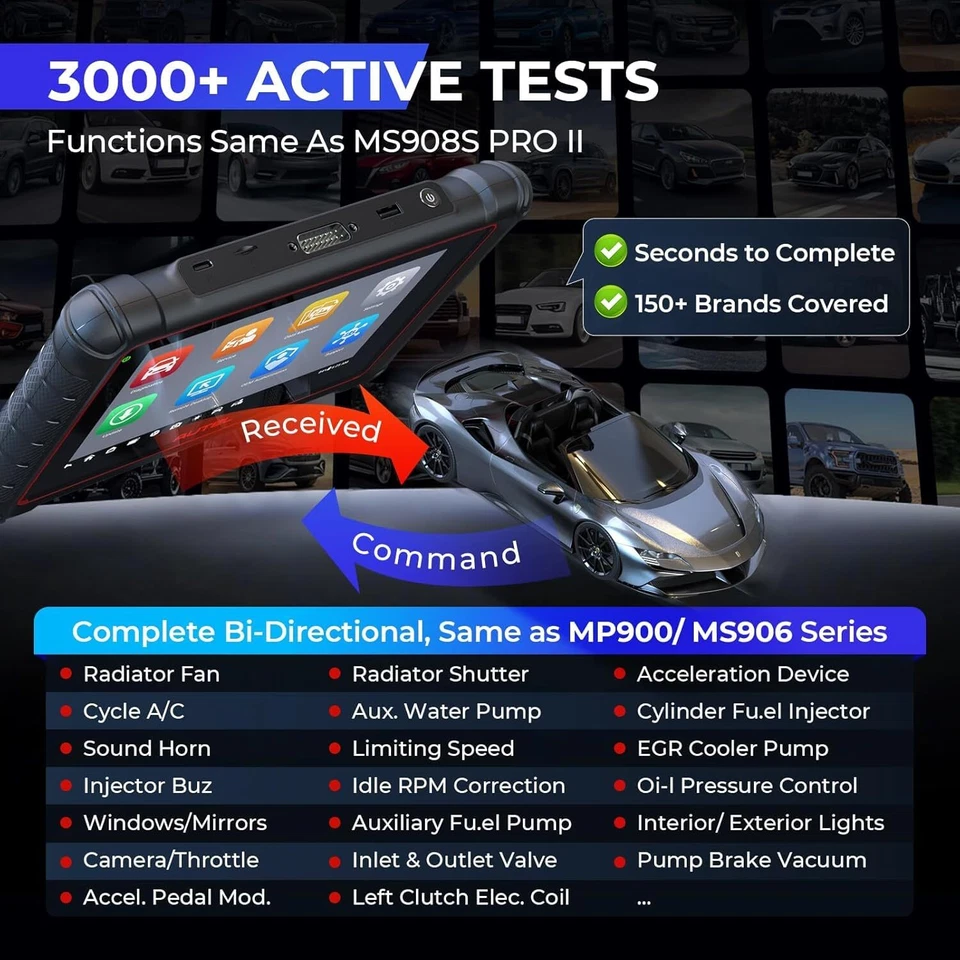 2025 Autel MaxiCOM MK900 PRO Bidirectional Auto Diagnostic Scanner FCA SGW MX900 - Image 4 of 4