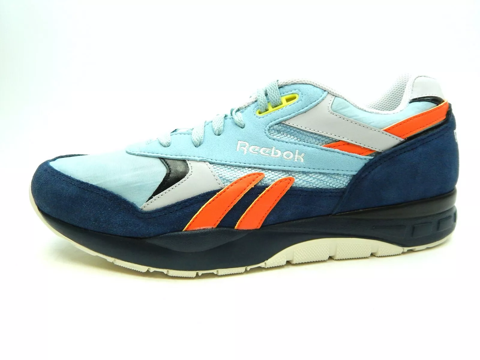 CHAUSSURES HOMME REEBOK VENTILATEUR SUPRÊME BLEU MARINE ORANGE POINTURE 12 NEUVES SANS BOITE