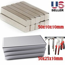 Lots Magnets Super Strong N52 Neodymium Large Block Magnet Rare Earth Long 50cm