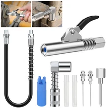 7pcs Grease Gun Fitting Kit Needles Dispenser Hose Coupler Nozzles Zerk Cleaner