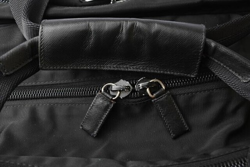 PRADA Borsa Tracolla Boston Uomo 2way Viaggio Nylon Nera Usato - Foto 19 di 19