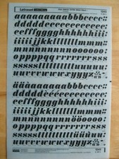 0,1 x Letraset schwarze Kleinbuchstaben 60pt Annlie extra fett kursiv 1345 *