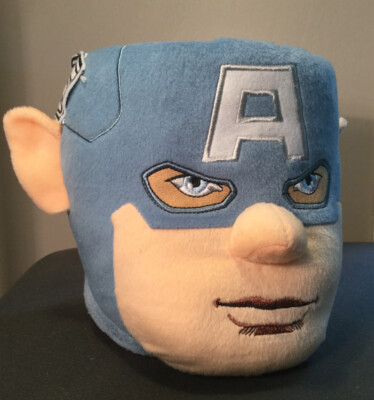 Marvel Captain America Plush Treat Bucket - Excellent Used Condition