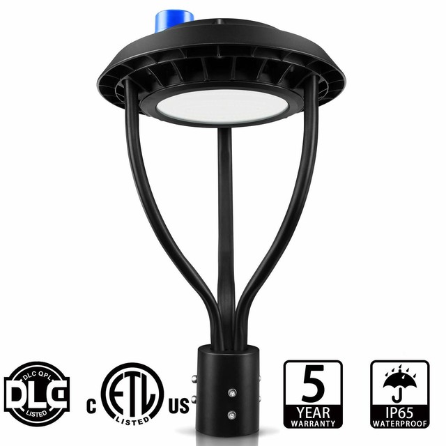 Photocell LED Post Top Lights 80W Led Circular Area Light Outdoor