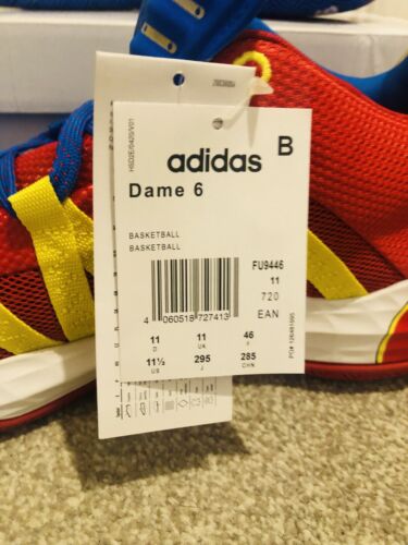 π₯ Sonic The Hedgehog Dame 6 x Sonic Chasing Rings Basketball Trainers Size 11 - Picture 2 of 18
