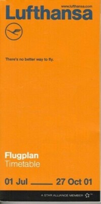 Lufthansa timetable 2001/07/01