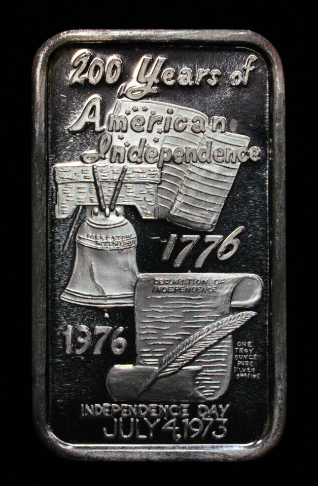 200 years American Independence July 4th 1776-1976 1oz 999 silver