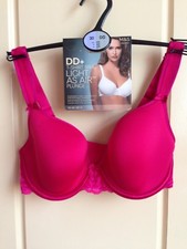 NEW M & S T- Shirt BRA 30DD LIGHT AS AIR 30 DD Plunge Pink Soft Underwired B363