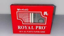 2-Pack of Royal Pro 100% All Plastic Playing Cards (Red Deck & Blue Deck) Sealed