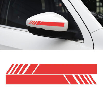 2x Car Sticker Stripe Vehicle Rear View Mirror Sticker Graphics Vinyl Decal Trim