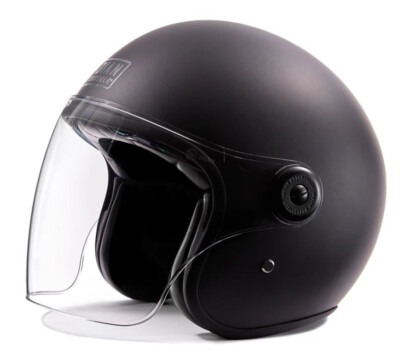 Genuine Indian Motorcycle Unisex Matte Jet Helmet, Black Size 2XL