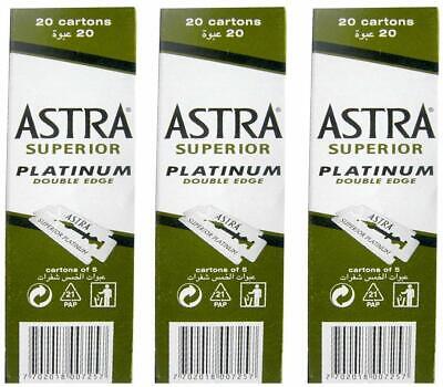 300 X Astra Superior Platinum Double Edge Safety Razor Blades Free