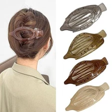 French Concord Curved Claw Alligator Hair Clips Strong Hold Ponytail Duckbill 