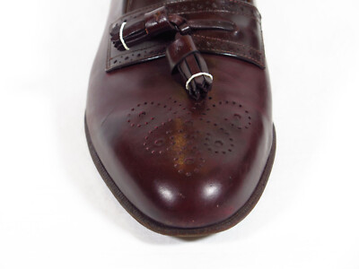 Salvatore Ferragamo Brown Brogued Toe Tassel Loafers, 8.5 D  display picture 3