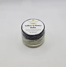 Vanilla- Tallow and Honey Balm (100% grass-fed), 2oz Jar (50g)
