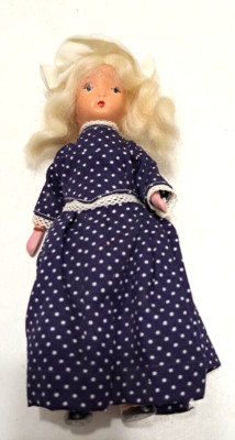 Nancy Ann Storybook or K&H Doll Bisque Blue Dot Dress Blonde Hair no box