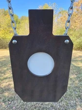12"x20" 3/8" AR500 IDPA Gong Steel Shooting Target w/ Chain Kit & 6" Bullseye