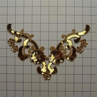 Designer Neckline Sequin Beaded Applique 2688-x Designer Neckline Sequin Beaded Applique 2688-x