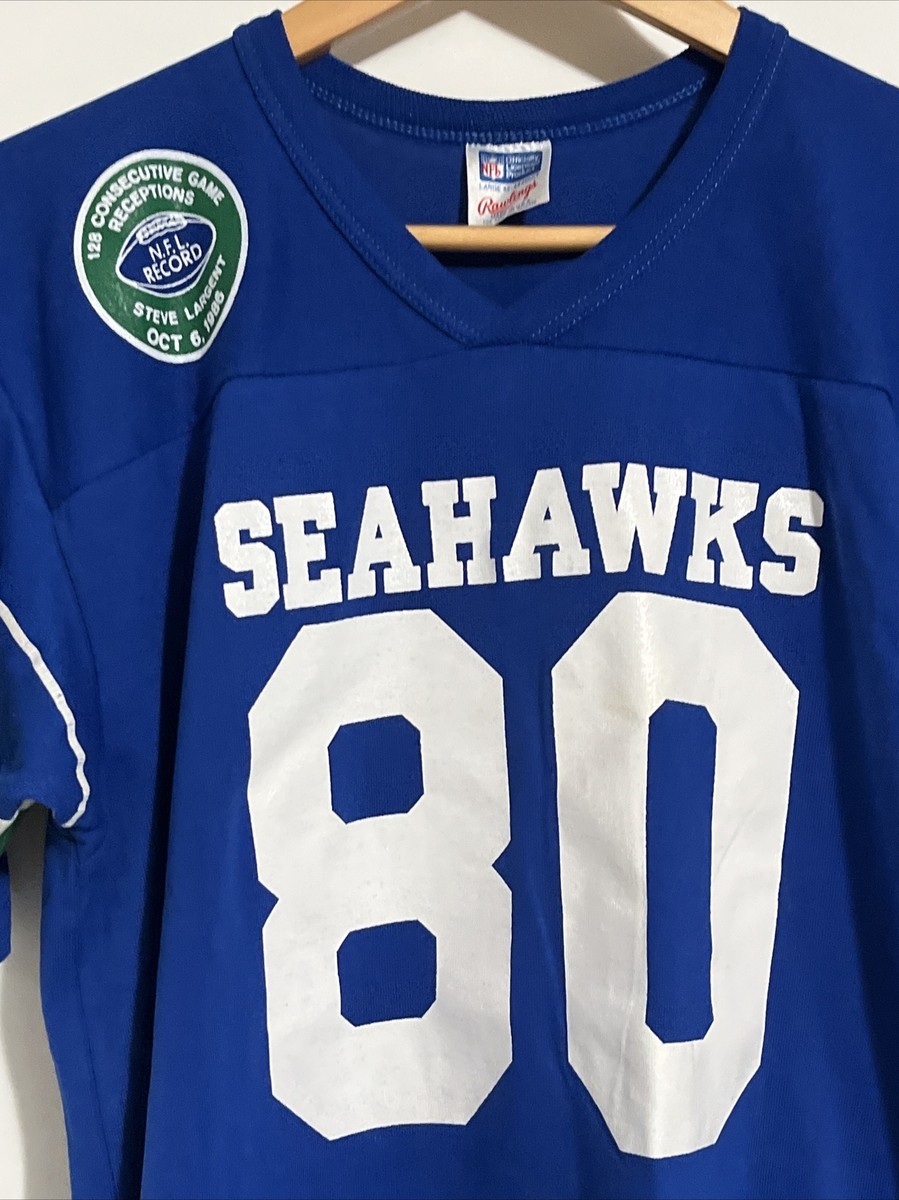 STEVE LARGENT #80 Rawlings NFL Jersey Shirt 1980s Seattle Seahawks