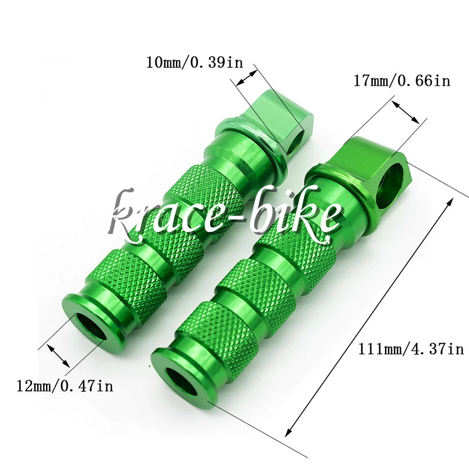 Para EX250 Ninja 250R Ninja 300 CNC Reposapiés Trasero Pasajero Clavija Reposapiés Juego Trasero Foto 3 de 4