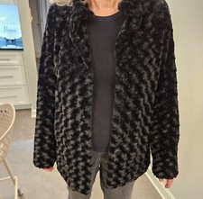 Dennis Bosso Women's Black Faux Fur Jacket Xs