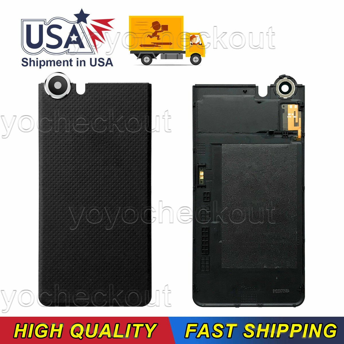 【中古】BlackBerry KEYone BBB100-6 ケース付 For Blackberry KeyOne BBB100-1 Replacement Cover Rear Housing Back