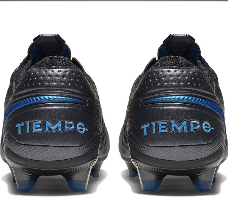 Nike Tiempo Legend 8 Elite FG Black/Blue Soccer Cleat AT5293  display picture 1