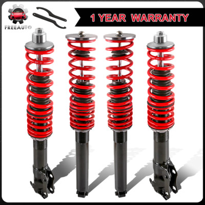 PC*4 Full Struts Shocks Coilover For 85-99 VW Golf Jetta 90-95 Cabrio Adj Height