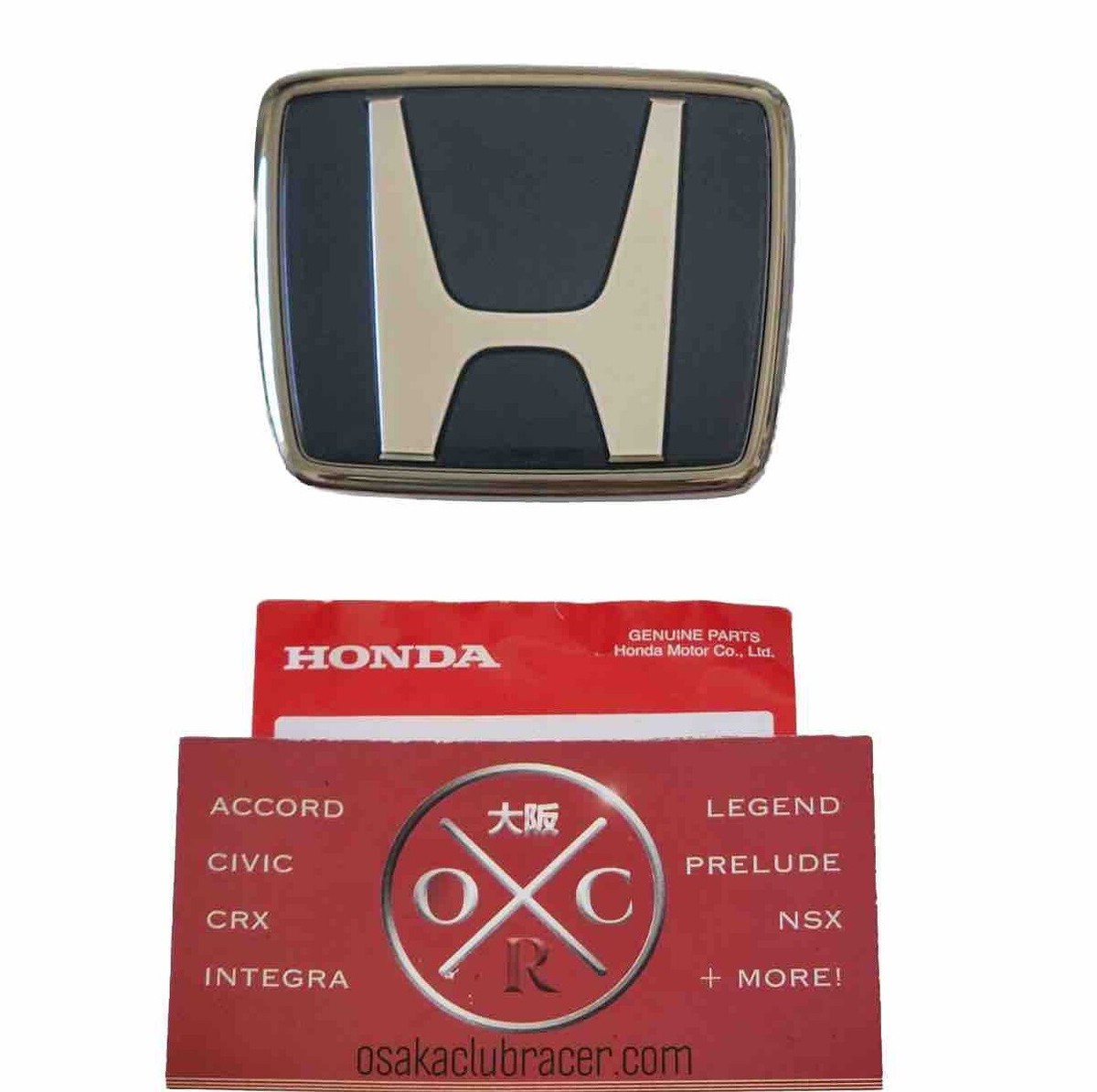 New OEM 91-01 Honda NSX JDM Front Bumper Emblem Badge Gunmetal New OEM 91-01 Honda NSX JDM Front Bumper Emblem Badge Gunmetal