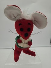 Ebeneezer Cheezer MOUSE Dakin Dream pets dolls Vintage Christmas Japan Tag