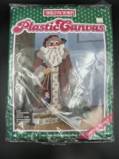 Vtg Distlefink Designs Plastic Canvas Old Fashioned Santa NEW Made In USA