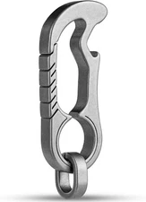 Titanium Carabiner Keychain Clip, Quick Release 1Pc Titanium Carabiner Clip