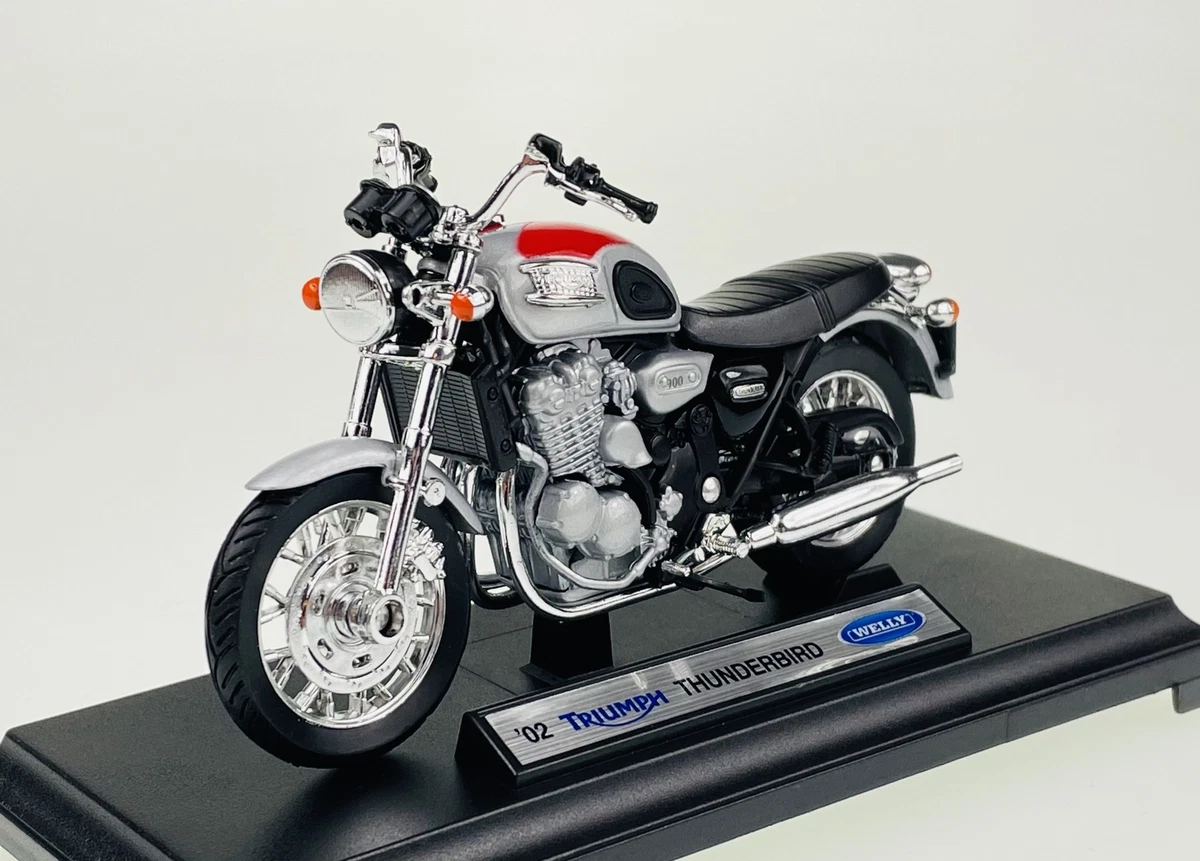 WELLY 02 TRIUMPH THUNDERBIRD 1 18 DIE CAST MODEL NEW IN BOX LICENSED MOTORCYCLE