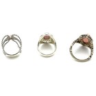 Carolyn Pollack Relios Sterling Red Coral Rings Cuff Bracelet Lot of 8 #S5608-2 — photo 7
