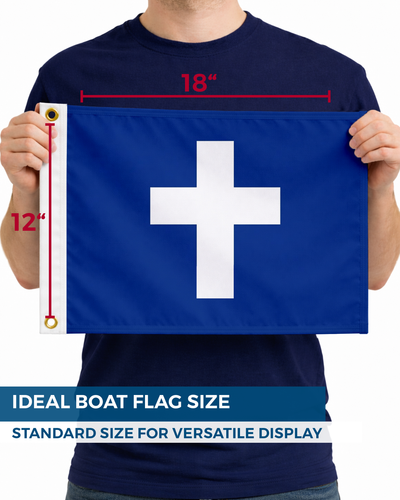 AGAS 12x18in Yacht Club Officers Flag– 200D Nylon - Multi Size Variation - Picture 100 of 128